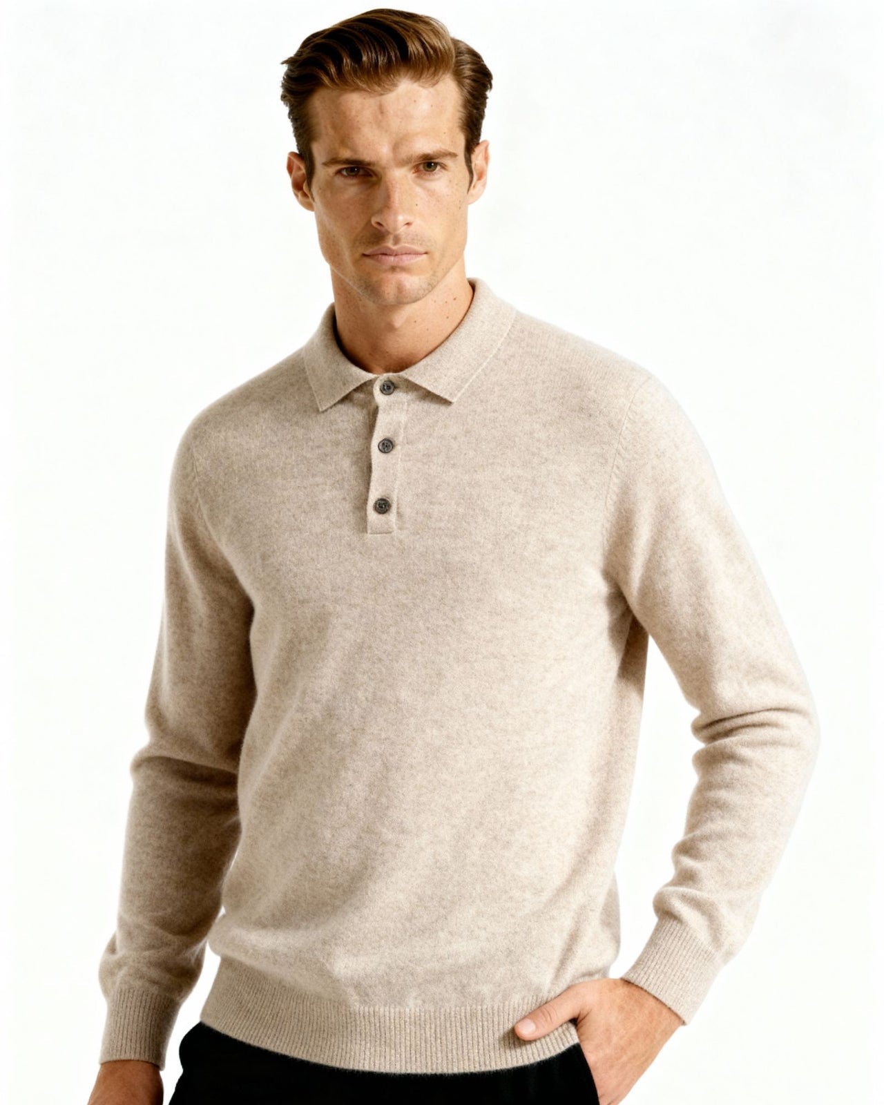 AVASÉ 100% Cashmere Polo